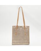 Sac cabas en Cuir Kba X rose - 32x38x13 cm