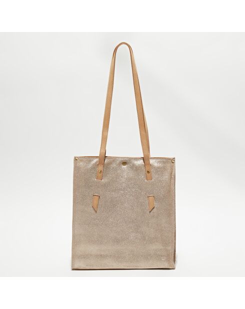 Sac cabas en Cuir Kba X rose - 32x38x13 cm