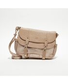 Sac besace en Cuir Less rose - 25x20x7 cm