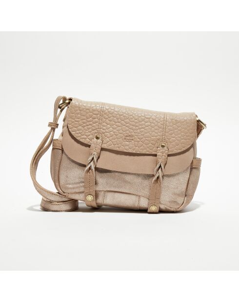 Sac besace en Cuir Less rose - 25x20x7 cm