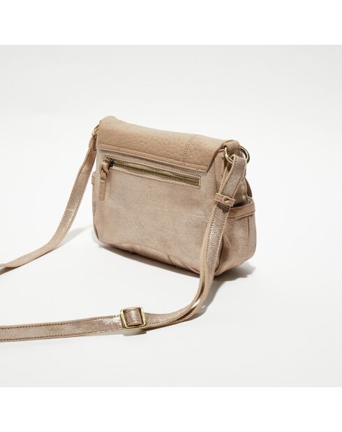 Sac besace en Cuir Less rose - 25x20x7 cm