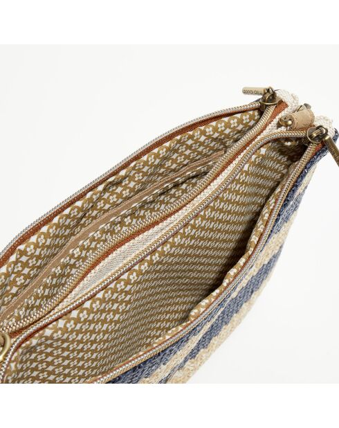 Sac pochette Natasha P4 bleu - 24x16x4 cm