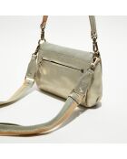 Sac bandoulière en Cuir Sana Knot gris - 21x15x6 cm