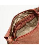 Sac besace en Cuir Bach Eyelet terracotta - 21x15x6 cm