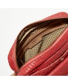 Sac bandoulière en Cuir Orelia E rouge - 23x17.5x7 cm