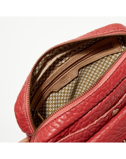 Sac bandoulière en Cuir Orelia E rouge - 23x17.5x7 cm