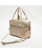 Sac shopping en Cuir Pansy écru - 28x23x13 cm