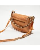 Sac besace en Cuir Rocia V orange - 23x20x7 cm