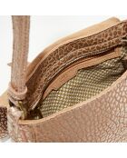 Sac besace en Cuir Bess J rose - 25x20x7 cm