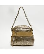 Sac bandoulière en Cuir Lara J vert kaki - 34x33x13 cm