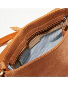 Sac besace en Cuir Bess Ng orange - 25x20x7 cm