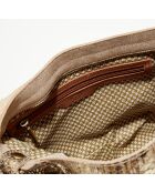 Sac besace en Cuir Bernie K rose - 35x23x13 cm