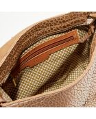 Sac besace en Cuir Bernie J rose - 35x23x13 cm