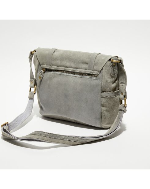 Sac besace en Cuir Olou X vert menthe - 35x23x13 cm