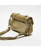 Sac besace en Cuir Aless Dv vert kaki - 25x20x7 cm