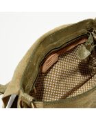 Sac besace en Cuir Aless Dv vert kaki - 25x20x7 cm