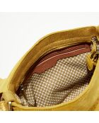 Sac besace en Cuir Bess Z jaune - 25x20x7 cm