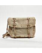 Sac besace en Cuir Alou Dv taupe - 35x23x13 cm