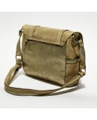 Sac besace en Cuir Alou Dv vert kaki - 35x23x13 cm