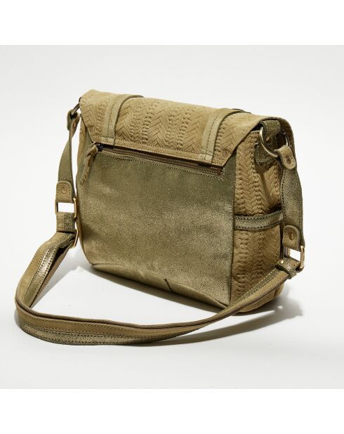 Sac besace en Cuir Alou Dv vert kaki - 35x23x13 cm