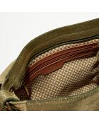 Sac besace en Cuir Alou Dv vert kaki - 35x23x13 cm