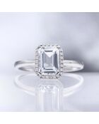 Bague Maestromantique Diamants 0.08 ct & Topaze 2.02 cts or blanc