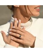 Bague Volga Diamants 0.03 ct & Saphirs 0.58 ct or blanc