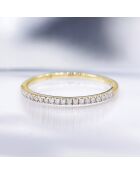 Bague Alliance Délice Diamants 0.16 ct or jaune