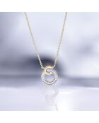 Collier Soul Diamants 0.08 ct or jaune