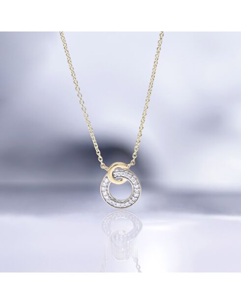 Collier Soul Diamants 0.08 ct or jaune