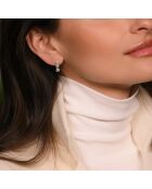 Boucles d'oreilles Pendants Eternels Diamants 0.25 ct or blanc