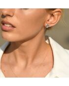 Boucles d'oreilles Torn Diamants 0.10 ct or blanc