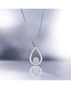 Pendentif Poire Deluxe Diamants 0.05 ct or blanc
