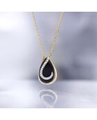 Pendentif Galapagos Diamants 0.06 ct & Agate 2.31 cts or jaune