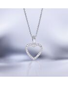 Pendentif élue de ton Coeur Diamants 0.13 ct or blanc