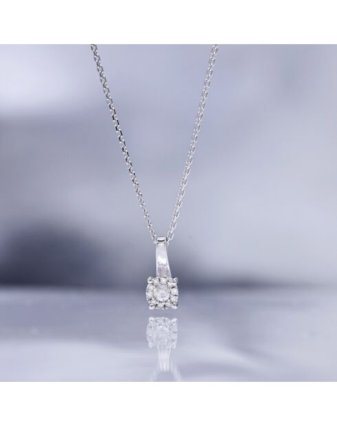 Pendentif Akna Diamants : 0.11 ct or blanc