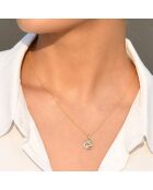 Pendentif Trior Diamant 0.07 ct or bicolore