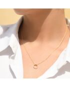 Pendentif Cercle  Diamant 0.02 ct or jaune