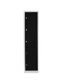 Casier 5 compartiments gris/noir - 41x170x40 cm
