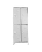 Vestiaire 4 portes gris clair - 79x200x40 cm