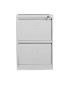 Caisson 2 tiroirs gris clair - 47x71x62 cm