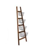 Etagère panier à rangement Miles noire - 145x60x22 cm