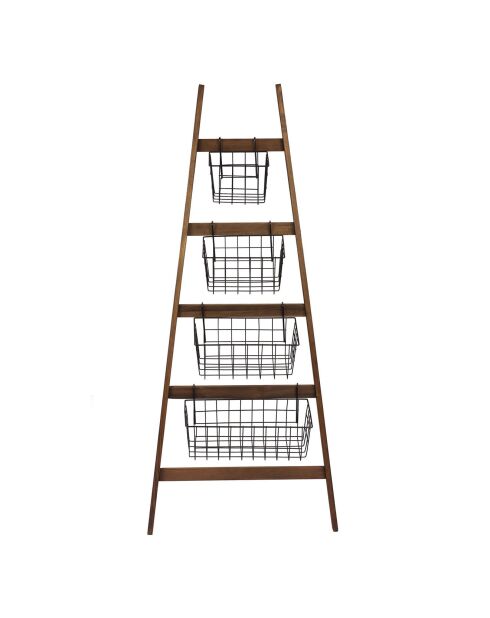 Etagère panier à rangement Miles noire - 145x60x22 cm