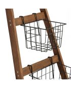 Etagère panier à rangement Miles noire - 145x60x22 cm