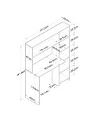 Bureau HA104 marron - 80x74,8x40 cm