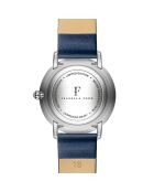 Montre Adore en Cuir & Diamant bleu foncé