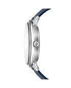Montre Adore en Cuir & Diamant bleu foncé