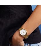 Montre Selene en Acier & Diamant dorée