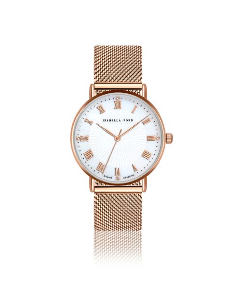 Montre Chloe en Acier & Diamant rose doré