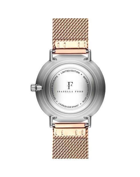 Montre Allure en Acier & Diamant rose doré